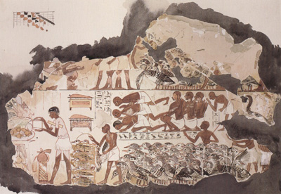 Copy of wall painting from the tomb of Nebamun in the British Museum,London (mk23)